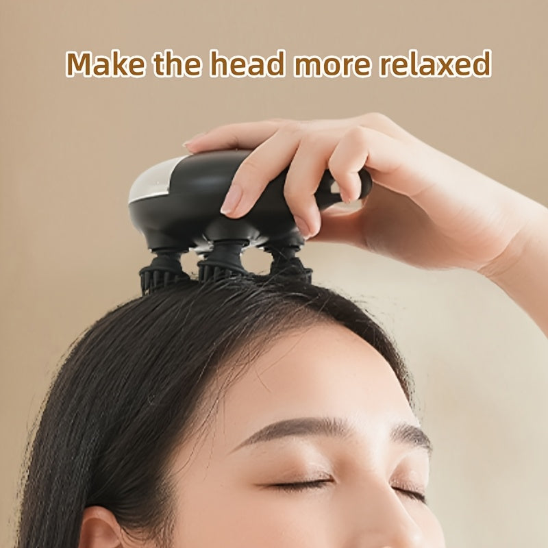 Wireless Electric Head and Shoulder Massager with 8 Detachable Heads and 4 Modes for Full Body Relief