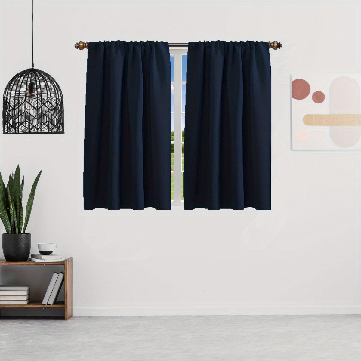 Silvery Rod Curtain for Heat Insulation and Blackout, Room Darkening, 1 Piece