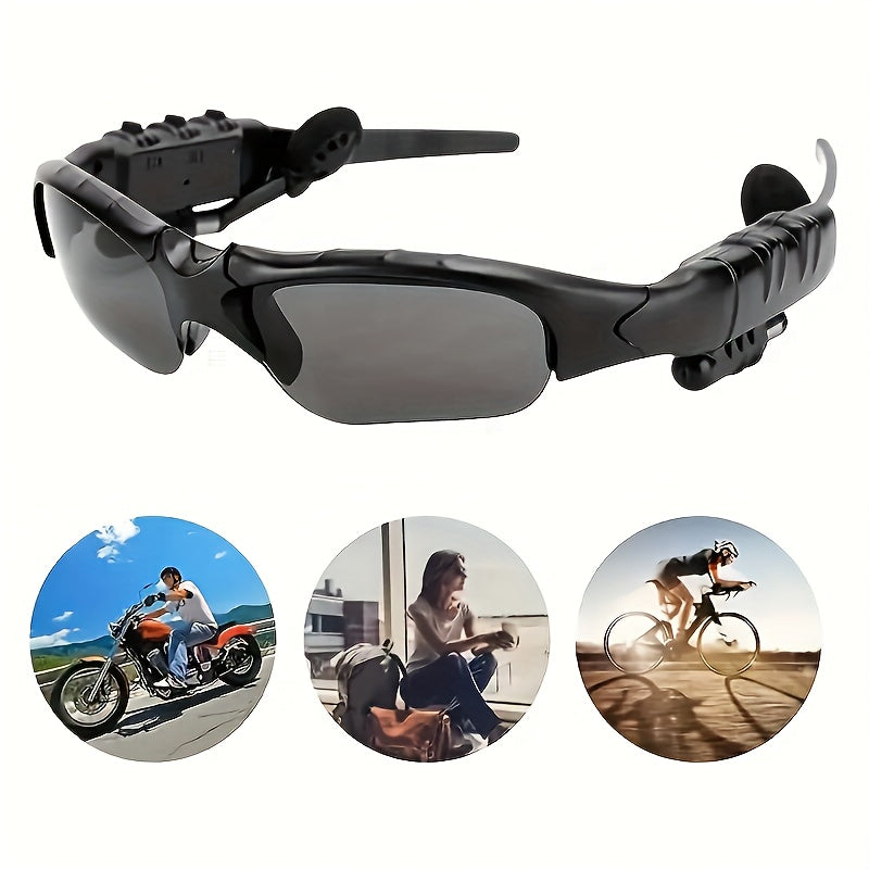 Wireless Smart Glasses with Microphone and USB Charging for Outdoor Activities