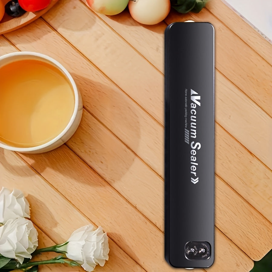 JKUOO Portativ Avtomatik Ovqatni Mulk bilan Yopish, Snak Bag Yopish, USB Qayta Zaryadlanadigan, Oshxona va Tashqi Pikniklar uchun Kichik Dizayn, Ichki Batareya bilan, Go'sht, Baliq va boshqalarni saqlash uchun Ideal.