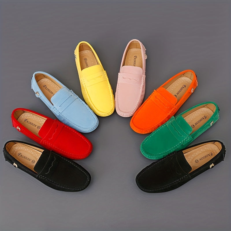 Women's Slip-On Loafers in Bright Colors with Anti-Slip Rubber Sole