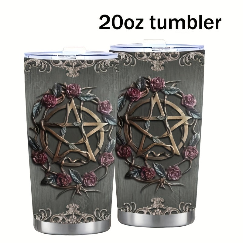 Galaxy Witch Star 20oz izolyatsiyalangan zanglamas po'latdan yasalgan tumbler - ikki devorli vakuum sayohat mug'i, ayollar va do'stlar uchun Rojdestvo, tug'ilgan kunlar, Halloween uchun ideal sovg'a.