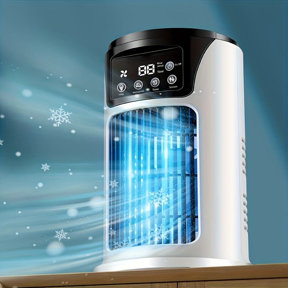 Portable 3-in-1 Air Conditioner Humidifier Fan with Digital Display for Home Office