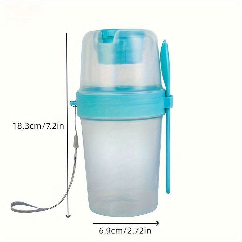 BPA-Free Salad Container with Fork and Dressing Compartment for On-the-Go Healthy Eating