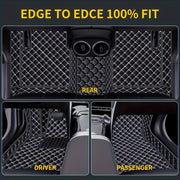 Car Floor Mat Set Faux Leather All-Weather Protect for SUV Passenger