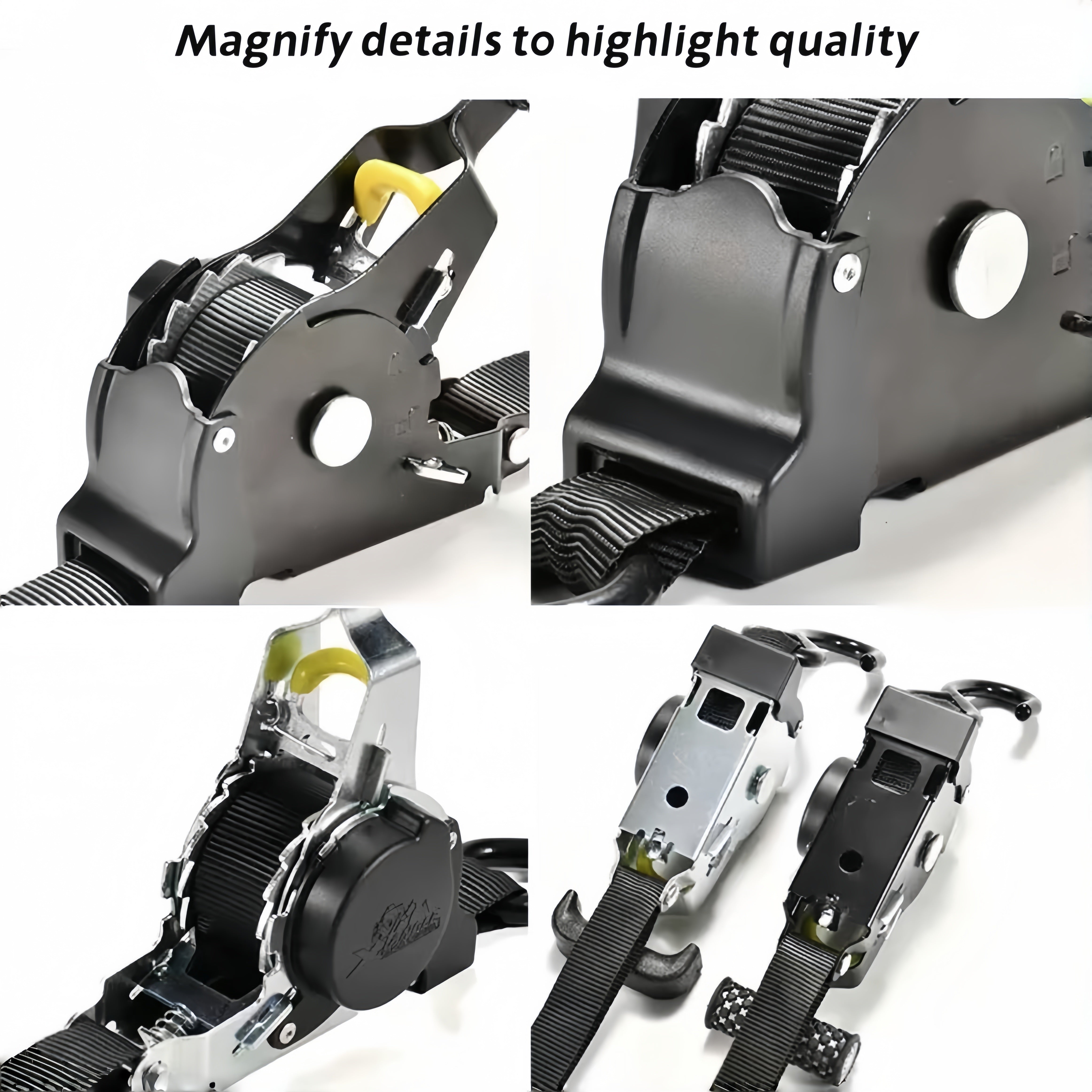 Correa de carga retráctil de acero para motocicleta, duradera, para asegurar equipaje