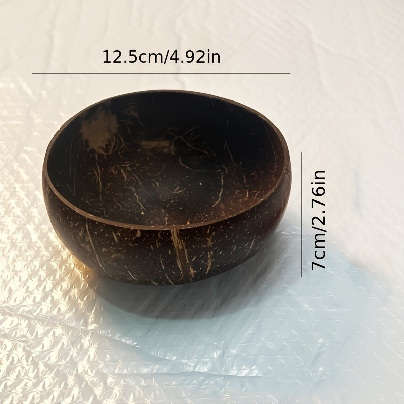 Coconut Shell Serving Bowl for Salads Fruits and Desserts Kitchen Restaurant