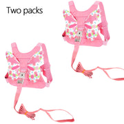 Girls Polyester Butterfly Wings Safety Harness and Leash Set