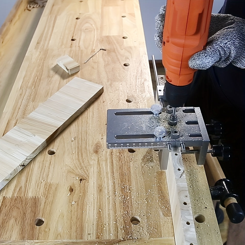 Kit de plantilla de ensamblaje 3 en 1 para carpintería con guía de centrado automático y perforación