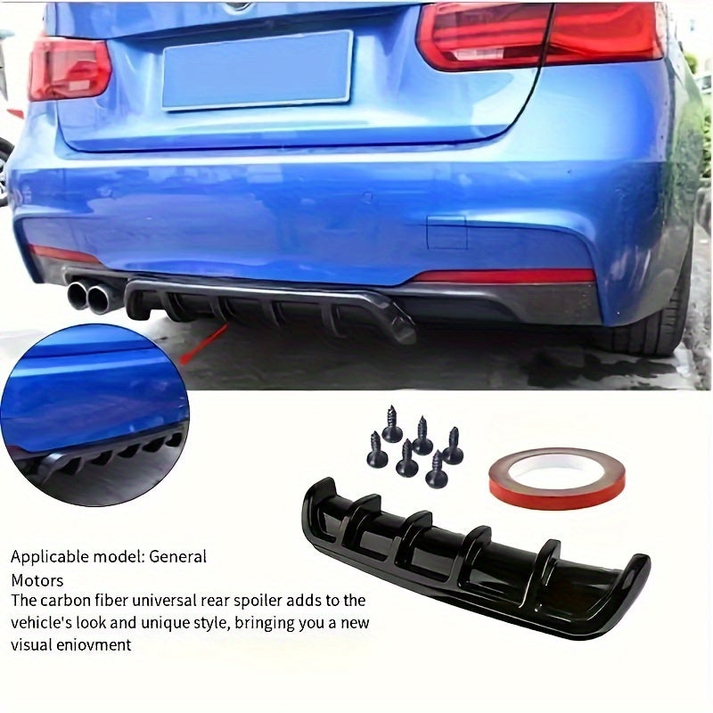 Rear Bumper Diffuser for Cars Durable ABS Plastic External Airflow Accessory