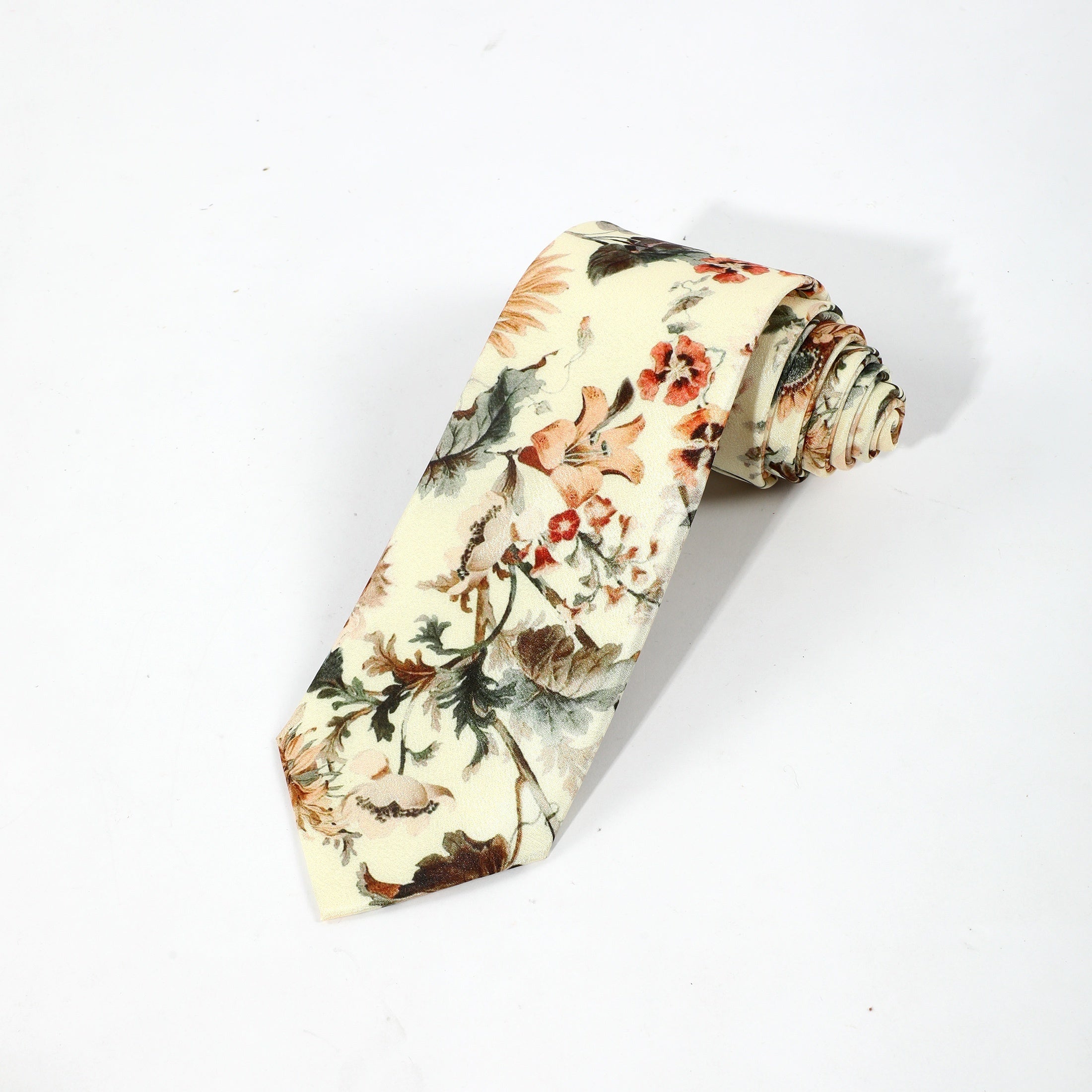 Men's Retro Floral Pattern Tie for Parties and Travel Gift Option