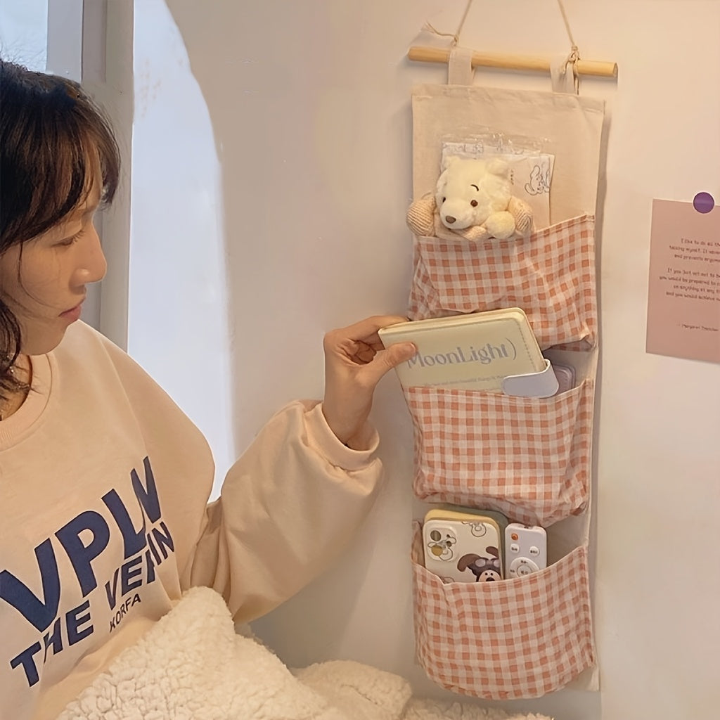 Bolsa de almacenamiento de pared con múltiples bolsillos para dormitorios y habitaciones, organizador ahorrador de espacio para libros y juguetes