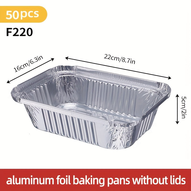 50 Pack Aluminum Foil Steam Table Pans Deep Food Storage and Prep
