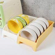 Dish Rack with Partitioned Design, Food Grade Plastic, Space-Saving Drying Shelf