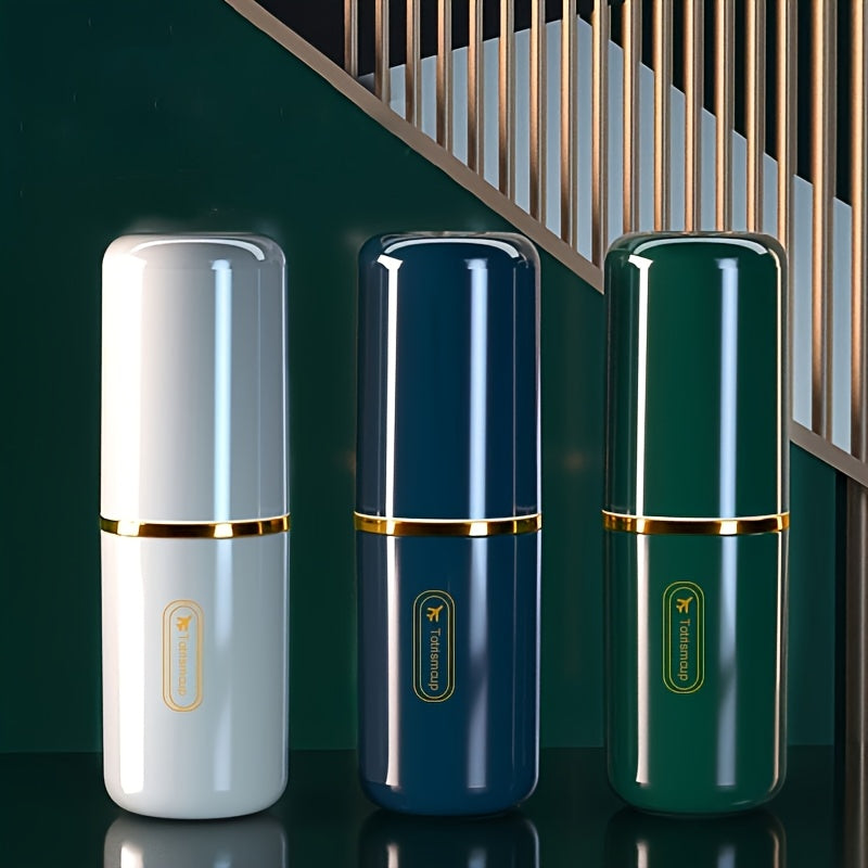 Travel Toothbrush Kit with Toothpaste Storage and Mouthwash Cup