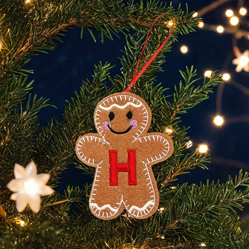 Fabric Gingerbread Man Christmas Ornament for Home and Kitchen Decoration