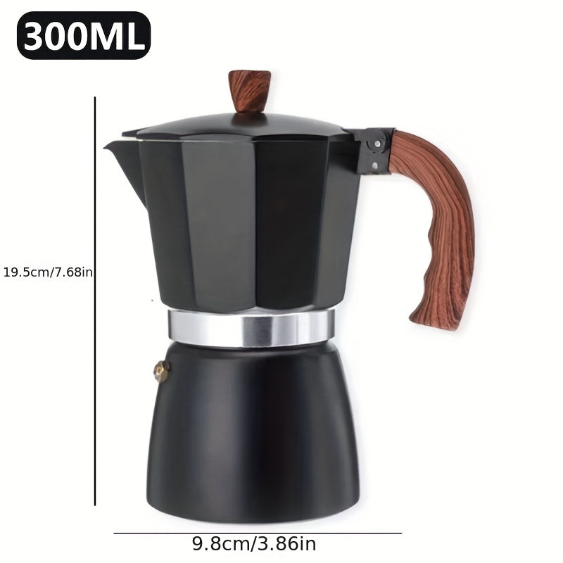 300ml Aluminum Coffee Maker Moka Espresso Percolator for Italian Drip Coffee
