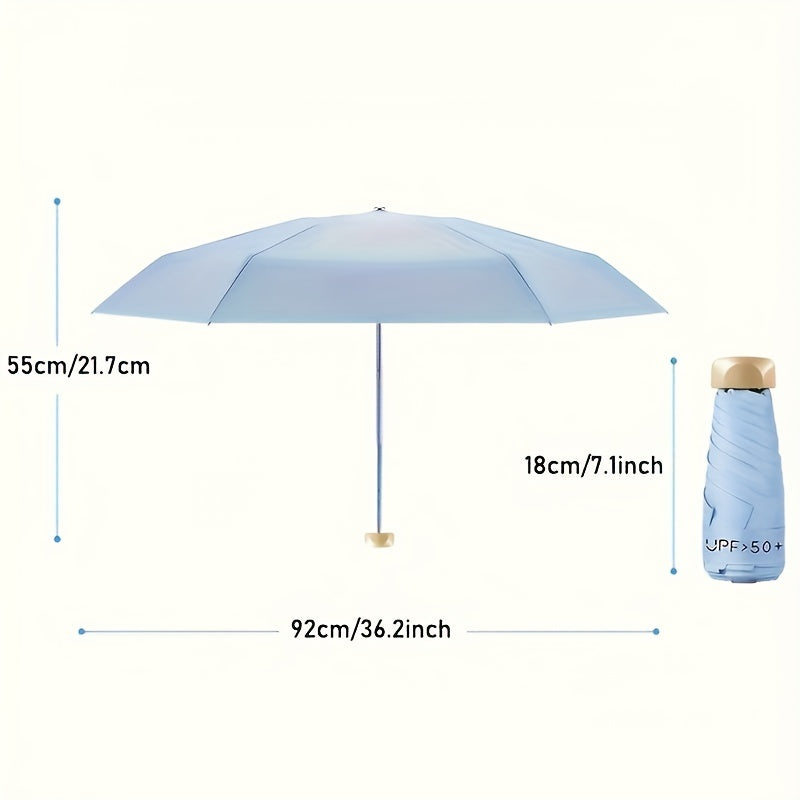 Lightweight Windproof UV Protection Sun Umbrella with Gold Handle and Aluminum Frame