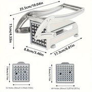 Stainless Steel Fruit and Vegetable Cutter Kitchen Gadget for Slicing Dicing and Chopping