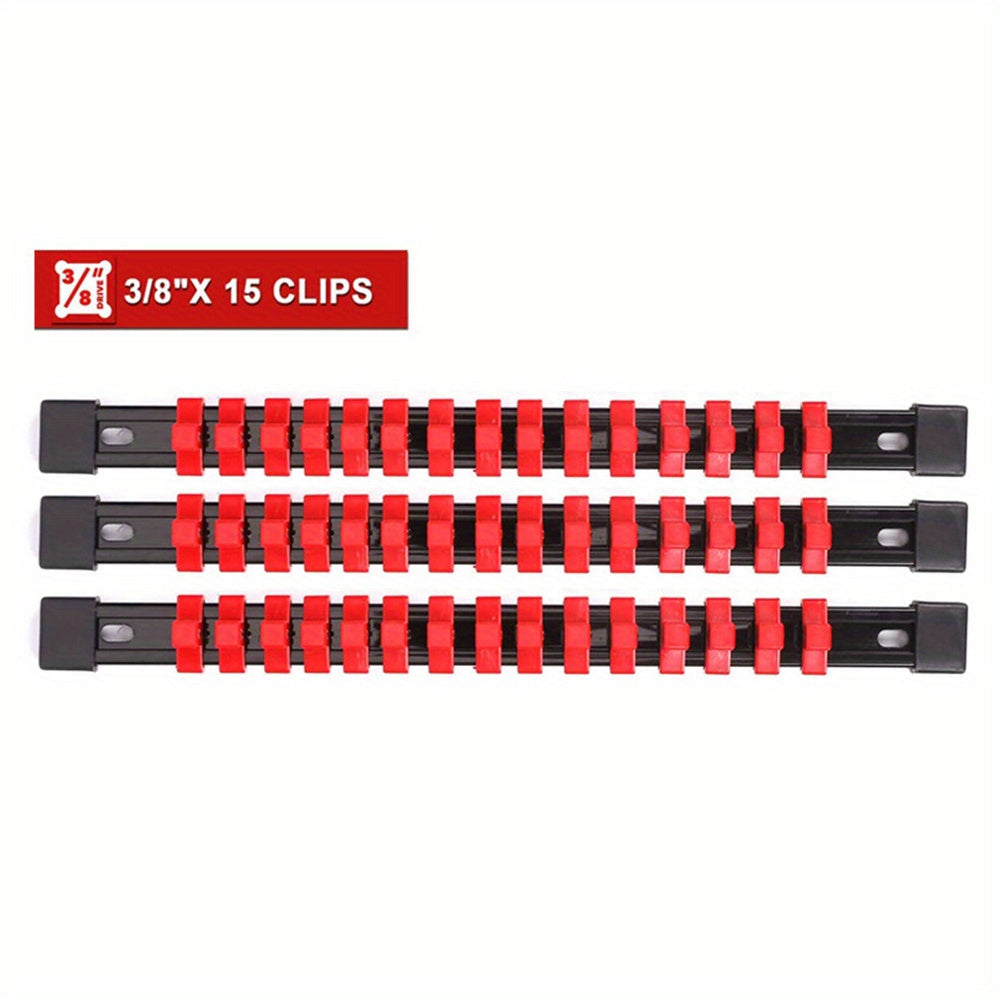 Socket Organizer Tool for 1/4 Inch, 3/8 Inch, and 1/2 Inch Socket Bracket Set