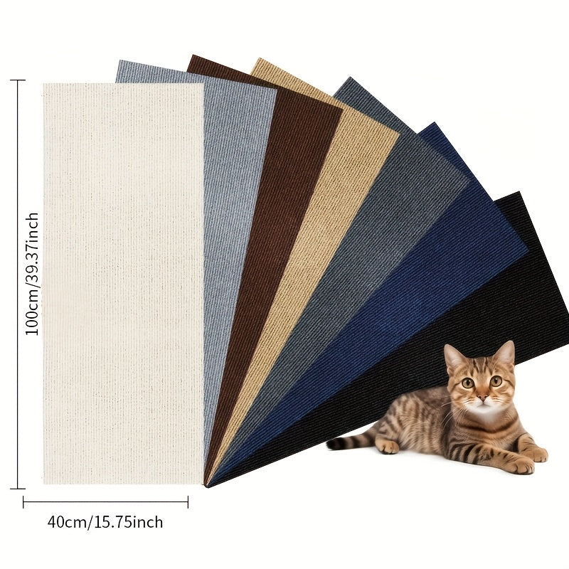 Self-Adhesive Cat Scratching Pad Customizable Furniture Protector 39.88x100.08cm