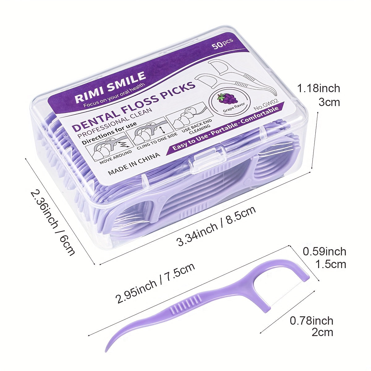 Dental Floss Sticks 600/300/150/50/30 Disposable High Elasticity Toothpicks