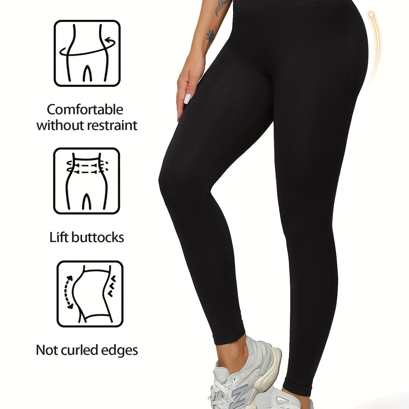 Women's High-Waist Seamless Yoga Leggings Tummy Control Butt Lift Non-See-Through