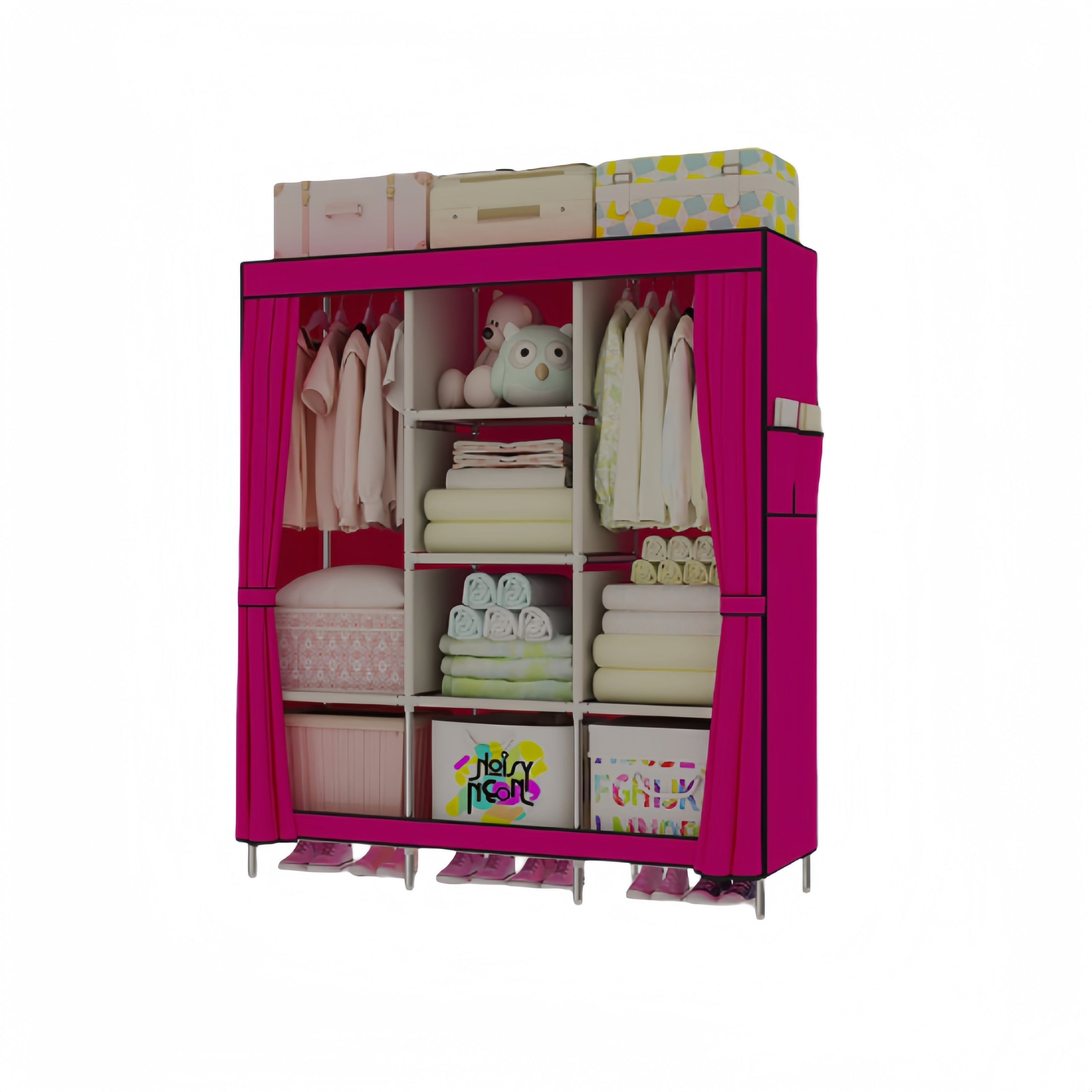 Portable Wardrobe Organizer with Durable Non-Woven Fabric, Sturdy and Easy to Assemble