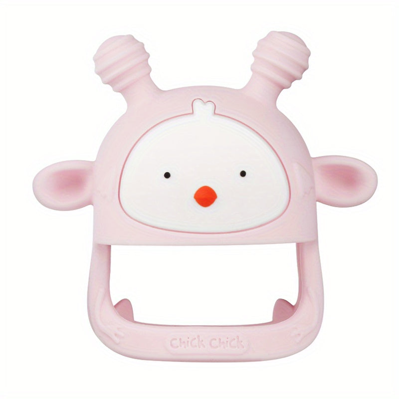 Silikon materialidan tayyorlangan chaqaloqlar uchun tish chiqargich o'yinchoq, bolalar uchun xavfsiz, chirqirash ovozi, 6-12 oylik bolalar uchun mos, BPA dan holi, hech qachon qo'lga tushmaydi (1/2 to'plam)