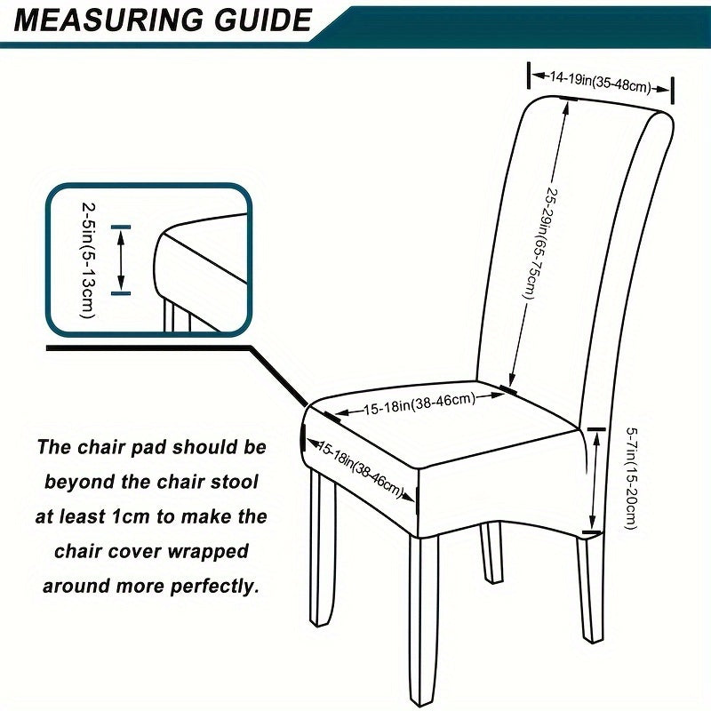 Чехол для стульев с высоким спинкой с элегантным жаккардовым дизайном, растягивающийся спандекс, идеален для кухни, отелей и банкетов. Однотонный цвет, легко стирается в стиральной машине.