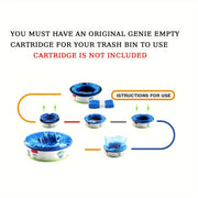 9 Pack Diaper Disposal Refill Bags Odor Lock Leak-Proof Compatible with Various Systems