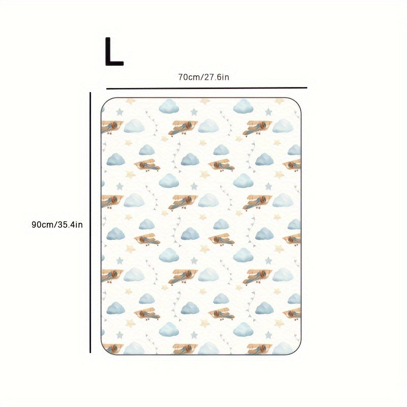 Waterproof Reusable Diaper Changing Pad with Pattern for Babies and Toddlers