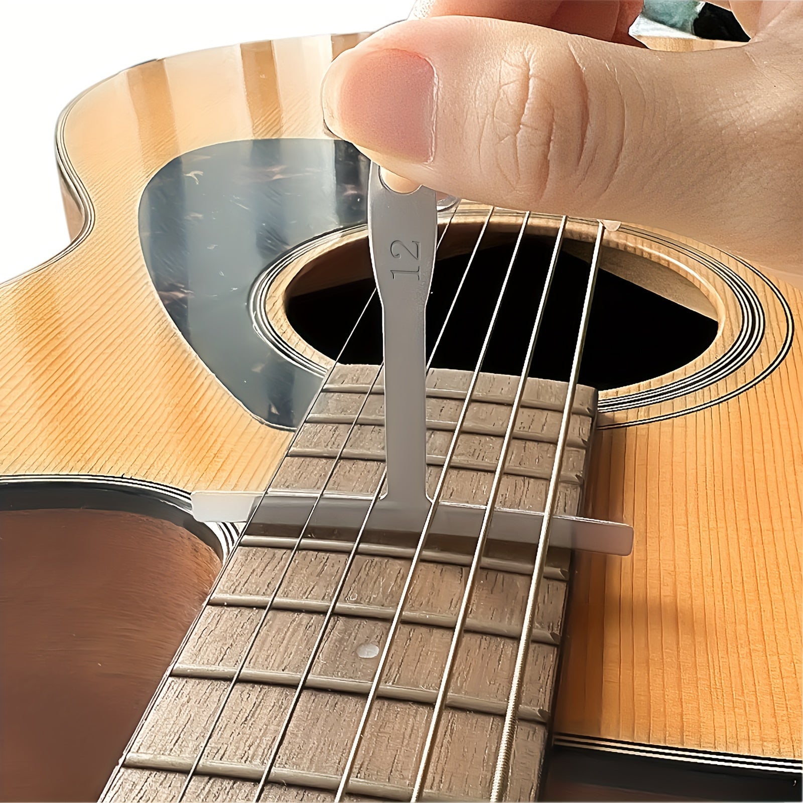 Set of 9 Stainless Steel Guitar Fingerboard Radius Rulers for Repair and Adjustment