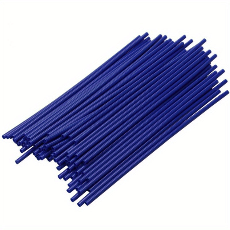 Universal Motorcycle Steel Wire Spoke Sleeves Blue Color Upgrade