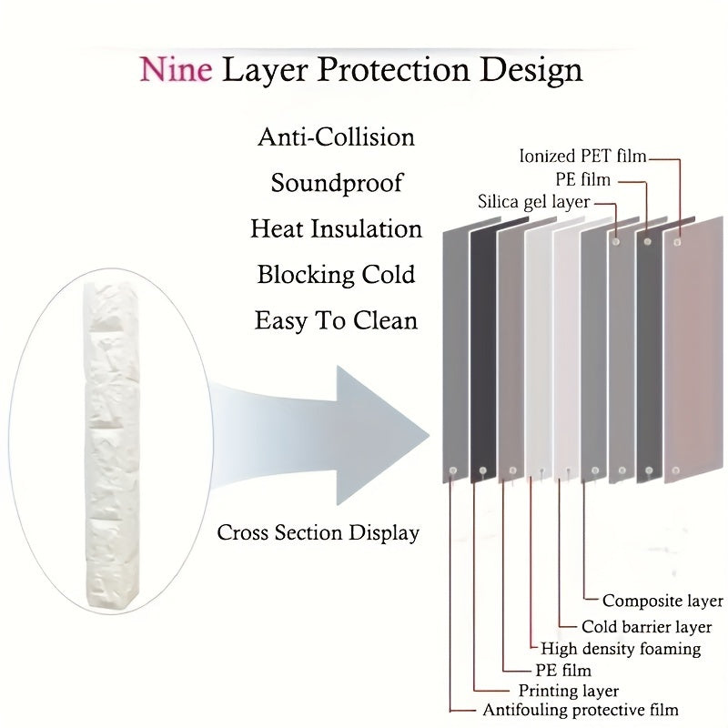 3D Wall Stickers Pack of 20-50 Self-Adhesive Brick Pattern Wall Covering Moisture-Proof Decorative