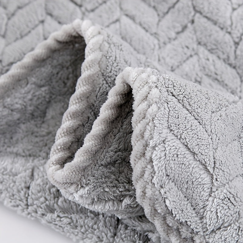 Coral Fleece Bath Towel Set 2 Pieces Quick-Drying Soft Absorbent Spa Home Use