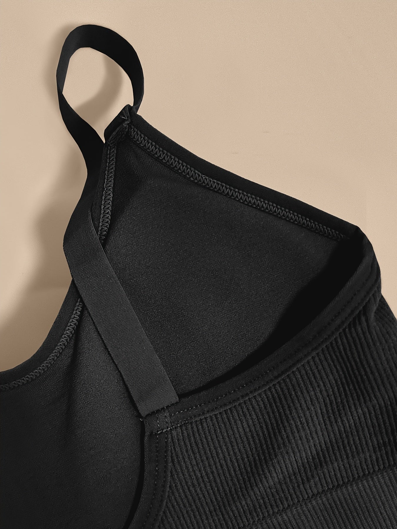 Women's Plus Size Sports Bra and Tank Top Set Ribbed Solid Color High Elastic