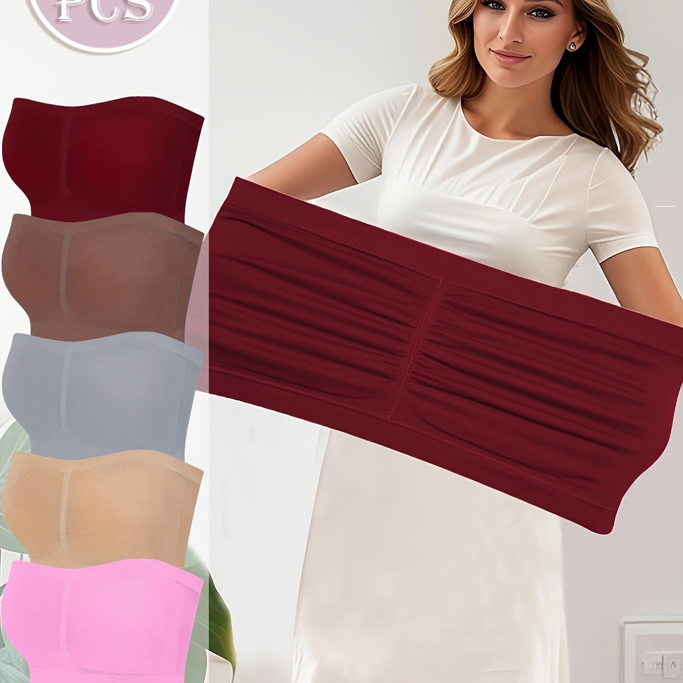 Women's Seamless Sports Bra Set Soft No-Pad Stretchy Plus Size Workout Yoga