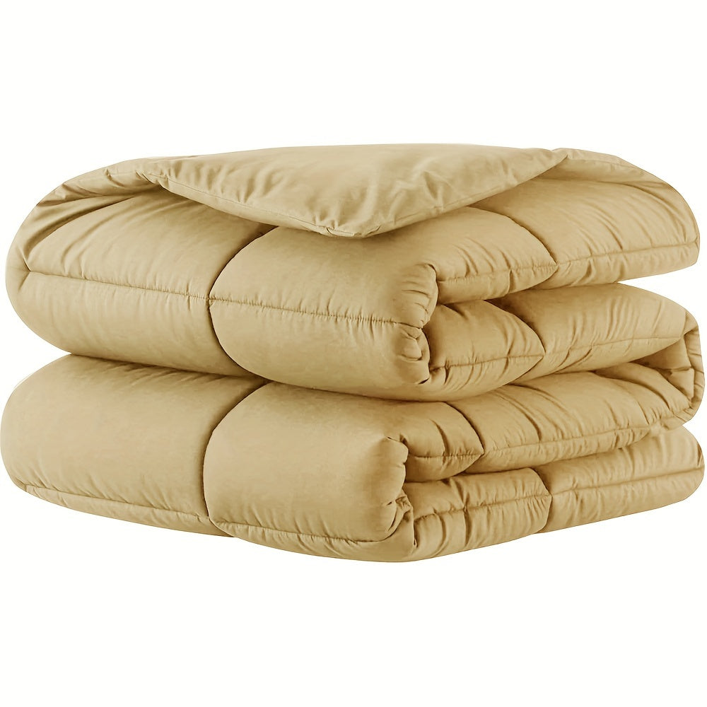 Пуховое одеяло с простеганым полиэстером на все сезоны с угловыми вкладками