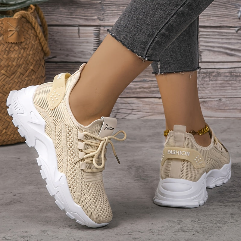 Women's Slip-On Sneakers Breathable Mesh Casual Shoes White Black