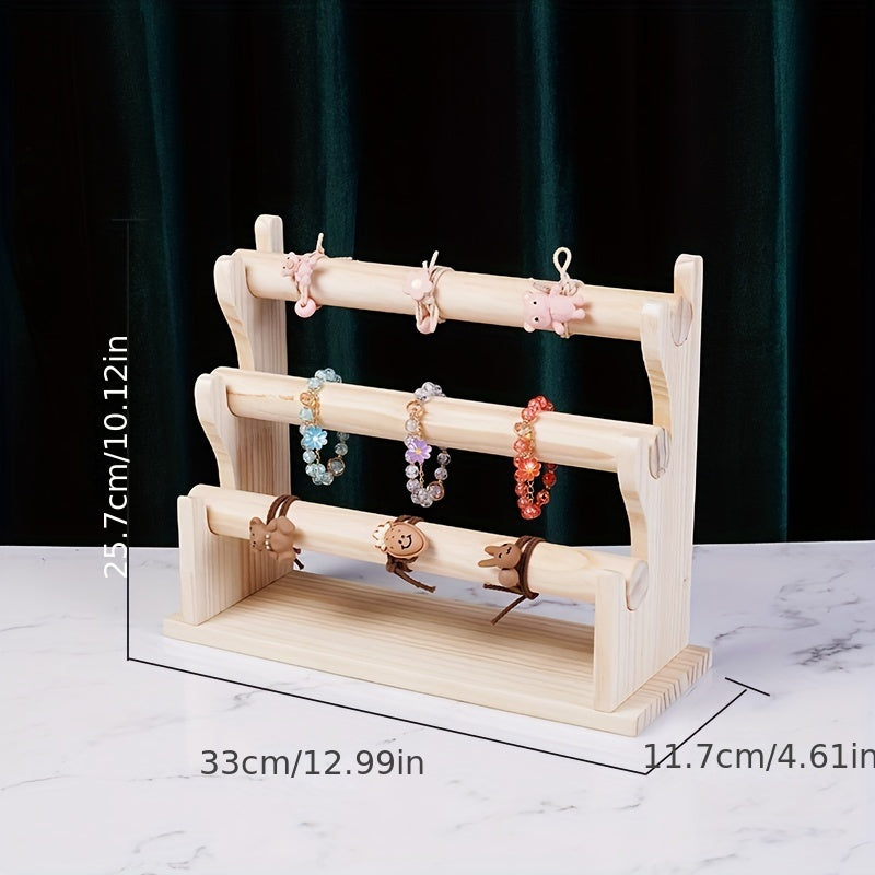 Деревянная многоуровневая подставка для браслетов, дисплей, органайзер для украшений, стойка для хранения