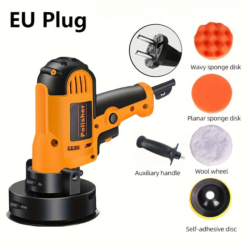 Mini Car Polisher Electric 220V EU Plug Adjustable Power for Car Waxing and Detailing