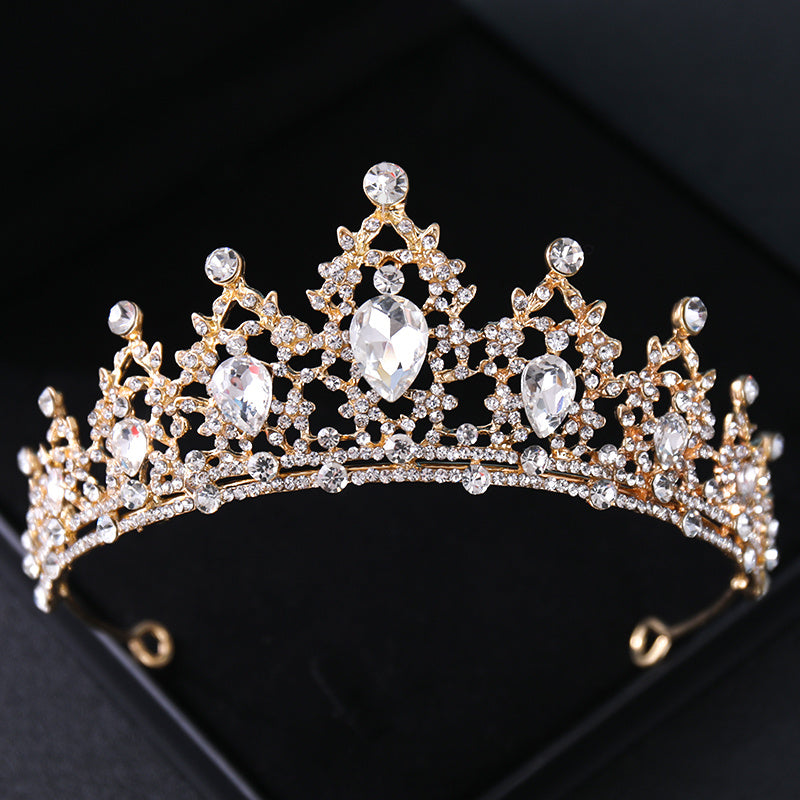 Crystal Tiara and Crown Set for Brides and Prom Rhinestone Hair Accessory