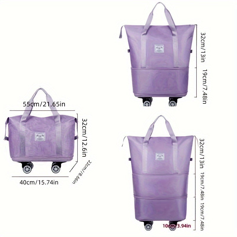 Expandable Waterproof Travel Bag with Spinner Wheels Large Capacity for Business Trips