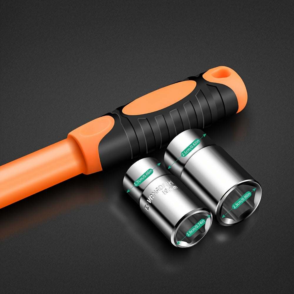 Juego de llaves de vaso telescópicas 4 en 1 de acero cromo vanadio para reparación de emergencia de neumáticos de coche