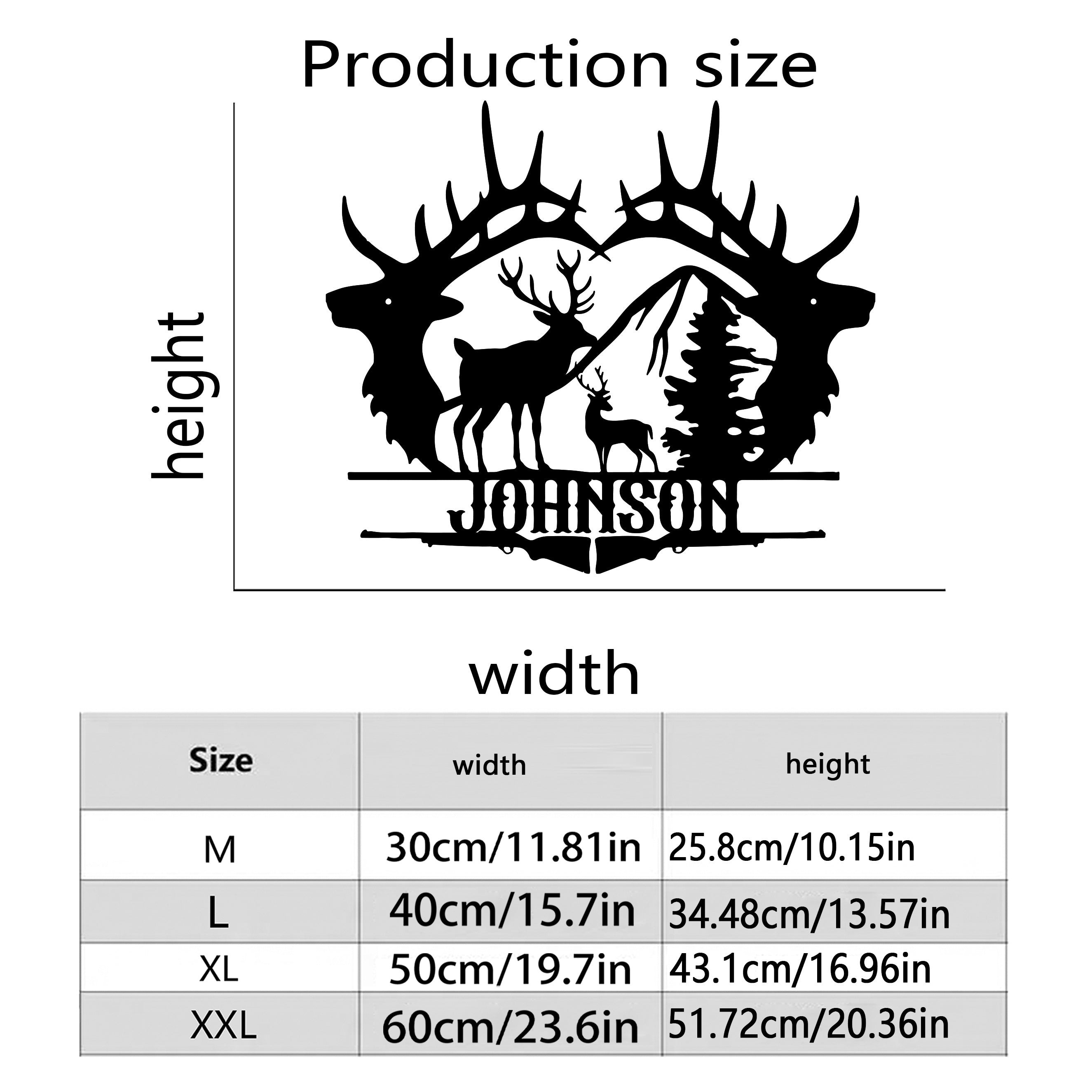 Personalized Elk Metal Wall Art Reusable Sign for Home Garden Decor