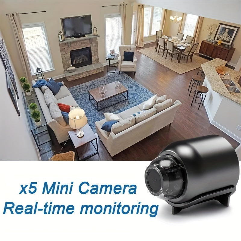 Mini Wireless Security Camera 480p Indoor Video Wi-Fi Motion Detection App Control