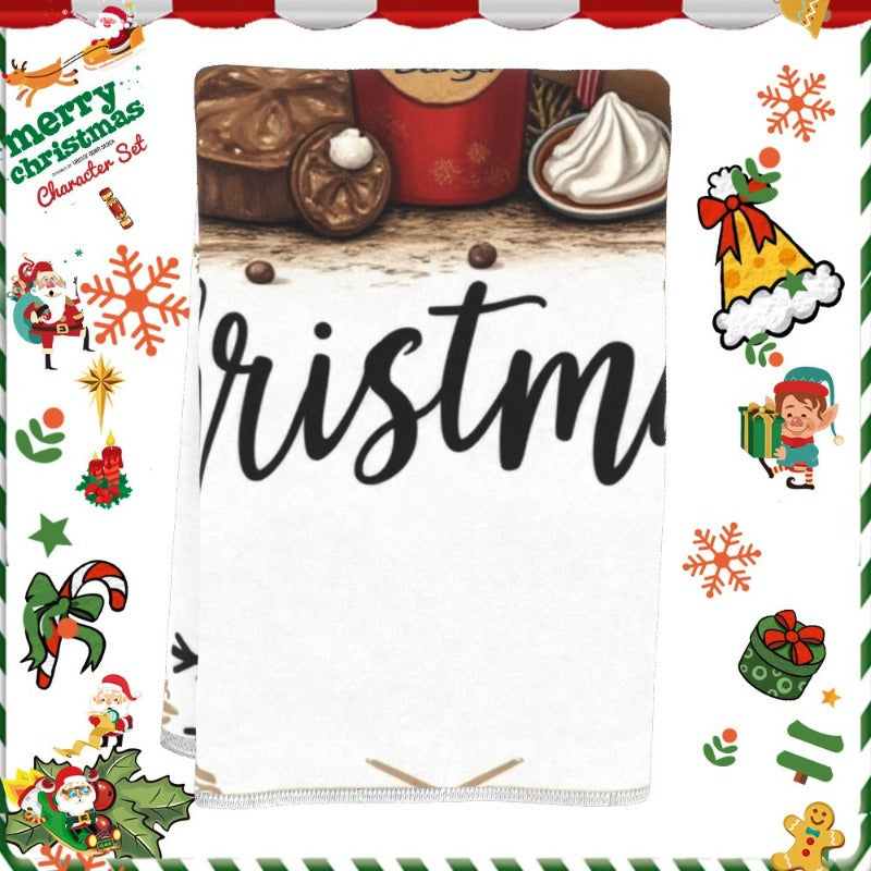 Christmas Gift Decoration Snowflake Snow Tree Deer Banner 18x66 cm