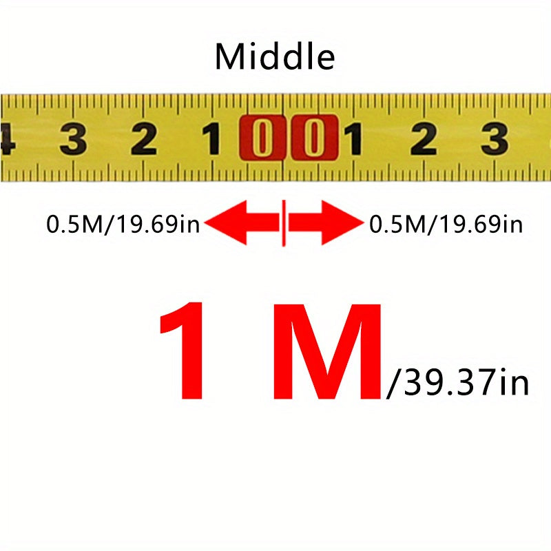Self-Adhesive Tape Measure Iron 0.5 Inch Wide Metric Scale for Woodworking