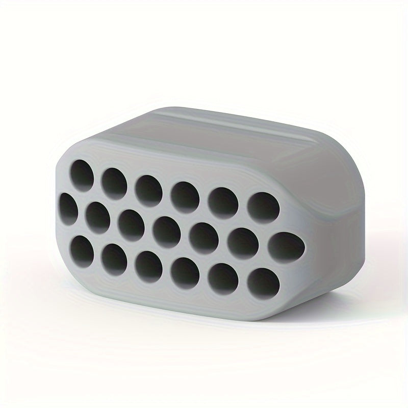 1 dona Zaryadsiz Silikon Jag'ni Shakllantiruvchi Massajer erkaklar uchun, Ikki iyakni kamaytiruvchi, Qora, Oq va Kulrang ranglarda mavjud.